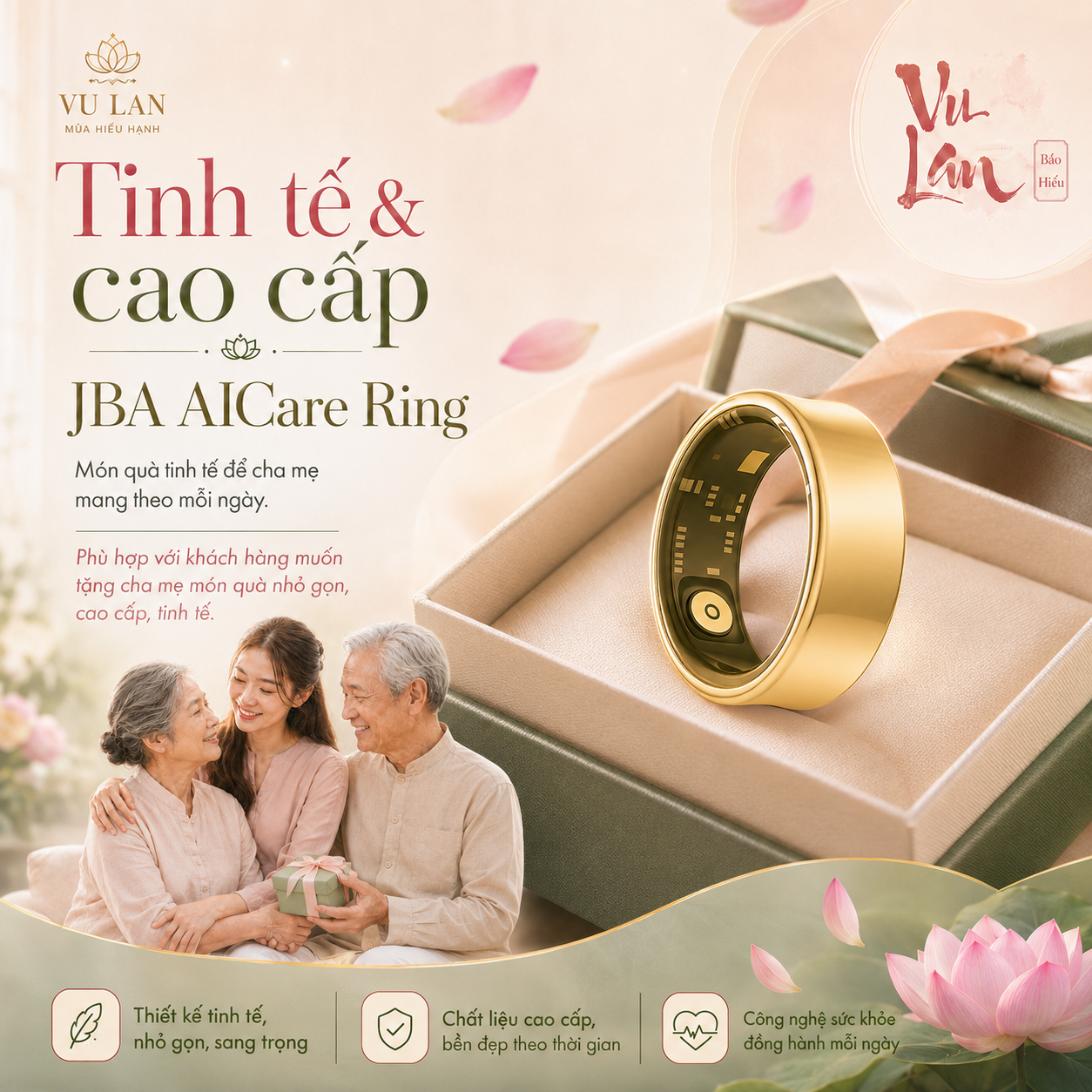 JBA AICare Nhẫn — Tinh tế & cao cấp