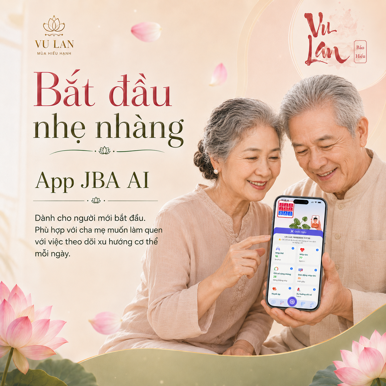 Ứng dụng JBA AI — Bắt đầu nhẹ nhàng cùng cha mẹ